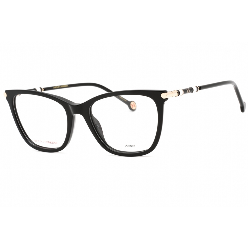NWT Carolina Herrera CH-0028-807-53 Black Cat Eye Eyeglasses